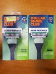 Boxes: Dollar Shave Club Acne Friendly Razor Starter Set (2072) - E3D. Fixed Price $18.99.