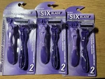 Assured Six Blades Women's Pink Twin-packs Disposable Razors New Lot Of 6 Total. Fixed Price $10.97.