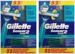 Gillette Sensor PLUS2 Disposable Lubrastrip "52 Razors" (pack Of 2). Fixed Price $74.99.