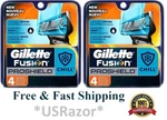 8 Gillette Fusion Proshield Chill Razor Blades Refills Cartridges Fit Power 4. Fixed Price $31.99.
