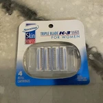 Noxzema Triple Blade K-3 For Women 4 Refill Cartridges Skin Fitness. Fixed Price $7.50.