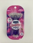 New Schick Quattro You 4 Blades Exotic Violet Blooms Scent/parfum Razors. Fixed Price $14.99.