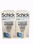 (2 Packs) Schick Hydro Dry Skin Comfort 5-BLADE Razors & Cartridge Packages. Fixed Price $11.20.