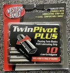 Western Family Twin Pivot Plus Blades Razor Cartridges Trac Ii & Atra 10 Count. Fixed Price $10.99.