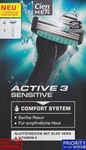 Cien Men Active 3 Sensitive Blade Shaving System. Smooth. 1 Handle 4 Refill. Fixed Price $16.99.
