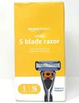 Amazon Basics 5-BLADE Motionsphere Men's Razor With Dual Lubrication. Fixed Price $16.98.