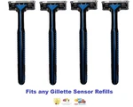 4 Gillette Sensor Razors Sport Metal Shaver Handle 93 Usa Excel Blade Unboxed. Fixed Price $99.99.