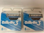 Gillette 3 Razor Blade Cartridge Refills 8 Count Microfin Skin Guard Lot 2. Fixed Price $27.00.
