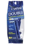 Assured Twin Blade Disposable Razors With Lubricating Strips, 10-CT. Packs. Fixed Price $9.75.