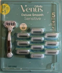 Gillette Venus 5 Blades Deluxe Smooth Sensitive Razor & Refills, 11-COUNT. Fixed Price $62.14.