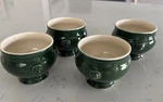 Emile Henry Lions Head Green Ceramic Soup Bowls Set Of 4. Fixed Price $54.00.