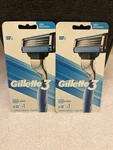 Gillette 3 Men's Razor Pack Lot Of 2 Nib. Fixed Price $18.99.