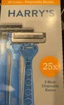 Harry's 25 Count Disposable Razors 3-BLADE New In Box Factory Sealed. Fixed Price $19.95.