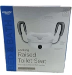 Equate Bed Bath Locking Raised Toilet Seat With Adjustable Comfort Handles. Fixed Price $25.00.