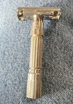 Vintage 1959 Gillette E2 Fatboy Adjustable Safety Razor Nickel Plated Brass Usa. Fixed Price $59.99.