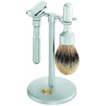 Merkur Futur Brushed Chrome Stand, Adjustable Safety Razor & Badger 3 Piec. Fixed Price $209.99.