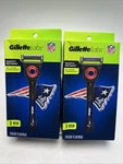 New 2 Pack Gillette Labs Nfl Football England Patriots Razor Plus Refills. Fixed Price $43.00.