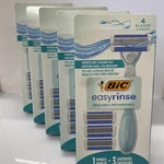 5X Women Bic Easy Rinse Anti-clog 4 Blade Razors 1 Handle 3 Refills Each. Fixed Price $24.88.