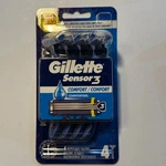 Gillette Sensor 3 Disposable Razors With Comfort Gel & 40 Pivot Head, Pack. Fixed Price $5.49.