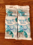 Gillette Simply Venus 2 Blades Razors 3 Count Ea. Lot Of Packs. Fixed Price $9.69.