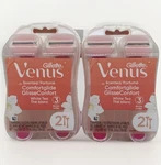 4-GILLETTE Venus Comfortglide 3 Blade Disposable Razors, White Tea, 2 Twin Packs. Fixed Price $12.55.