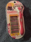 Schick Quattro Women 4-BLADE Razor Starter Set- 1 Handle & 5 Cartridges. Fixed Price $8.25.