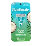 Skintimate Coconut Delight Scent Blade Womens Disposable Razors (4 Ct). Fixed Price $8.99.