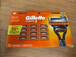 Gillette Fusion 5 Razor Blades - 12 Refill Cartridges Free Shipping Genuine. Fixed Price $25.99.