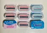 Gillette Venus Original & Divine Sensitive, 9-3 Blade Cartridges/refills. Fixed Price $34.99.