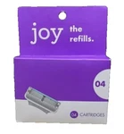 Gillette Joy The Refills 4 Razor Cartridges 5 Bladed New Sealed. Fixed Price $12.47.