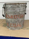 Antique Primitive Wood Bucket Random Ice & Coal Milwaukee Wi Paint Complete!. Fixed Price $144.00.