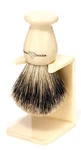 Edwin Jagger - Imitation Ivory Medium, Best Badger Shave Brush W/ Stand. Fixed Price $58.99.