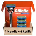 Gillette Fusion Proglide Razor For Men, Handle + 4 Blade Refills. Fixed Price $37.41.