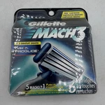 Gillette MACH3 Razor Blades 5 Cartridge Refills Plus 1 Fusion Proglide Sealed. Fixed Price $9.99.