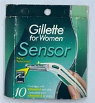 Gillette For Women Sensor 10 Cartridges Vitamin Aloe New Rare 1998 Nos Disc. Fixed Price $46.99.