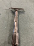 Leaf Thorn Razor Single Safety All Metal Chrome Silver W/new. Fixed Price $69.99.