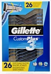 New Gillette CUSTOMPLUS3 Disposable Razors 26-PACK 3-BLADE Smooth Shave Nib. Fixed Price $24.95.