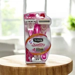Schick Quattro For Women Disposable Razors, 3CT Pack Raspberry Rain Scent Nip. Fixed Price $12.98.