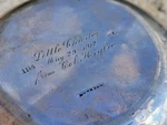 Civil War Colonel Higbee Sterling Silver Bowl 1912 Presentation Old Antique. Fixed Price $745.00.