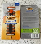 Bic COMFORT3 Men's Disposable Razor, Blades, 6 Cartridges, 1 Handle Lot Of 2. Fixed Price $16.00.