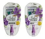 Lot Of 2 Bic Soleil Escape Women's 4-BLADE Razors Lavender & Eucalyptus Scented. Fixed Price $14.99.