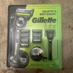 New Gillette Labs 1 Razor With Dock + 8 Cartridges Metal Handle 5 Blade. Fixed Price $32.99.