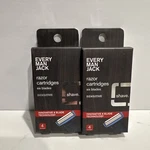 2 Pack Every Man Jack Replacement Razor 4 Cartridges Each, 6 Blade And Innovativ. Fixed Price $26.99.