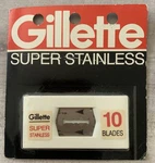 Vtg Nip Gillette Super Stainless Razor Blades Pack Of 10. Fixed Price $5.99.