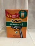 Bic Sensitive 3 Blades Less Irritation Razor 24 Pieces Individually Packaged. Fixed Price $18.95.
