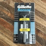Original Vintage 1989 Gillette Sensor Razor & 3 Cartridges Metal Handle Holder. Fixed Price $110.00.