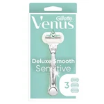 Gillette Venus Deluxe Smooth Sensitive Womens Razor Handle + 3 Blade Refills. Fixed Price $15.99.
