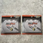 2X Gillette Atraplus 2-BLADE Stainless Refill Cartridges 10 Pack Face Silver Blk. Fixed Price $20.00.