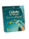 10 Gillette Sensor Excel Women's Shaver Razor Blade Refill Cartridges Brand New. Fixed Price $44.99.