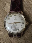 Omega Vintage Bumper Automatic Cal. 342 14KGF F-6212 Breguet Dial + Strap. Fixed Price $1000.00.